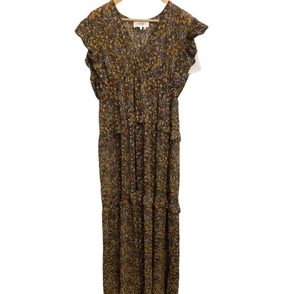 Ba&sh Samanta Dress Maxi Botanical Carbon Size L - Picture 4 of 9